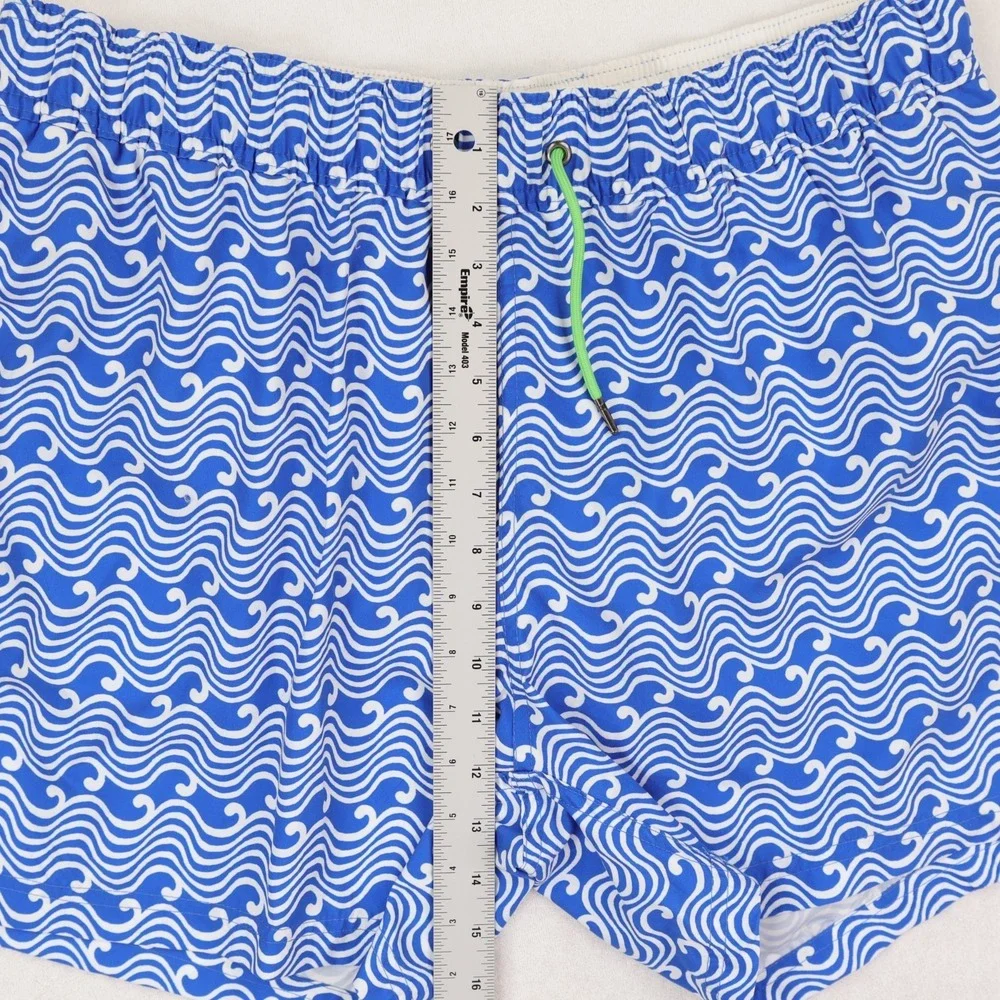 Roller Rabbit Swim Trunks Shorts Mens XL Blue White Mesh Lined Beach Pockets